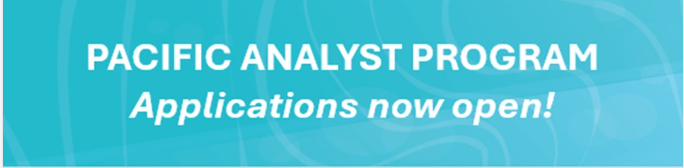 Applications for the Pacific Analyst Program are now open